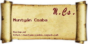Muntyán Csaba névjegykártya